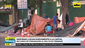 Indígenas vuelven a copar veredas de la avenida Artigas - Nacionales - ABC Color