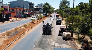 Prosiguen con bacheos en la ruta Py 07