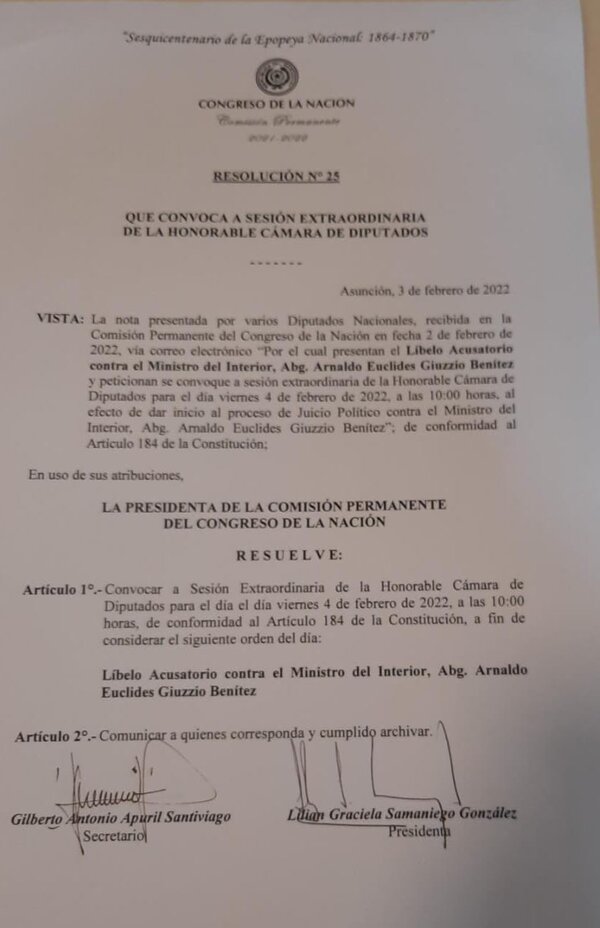 Convocan a sesión extra para tratar el juicio político a Giuzzio - ADN Digital