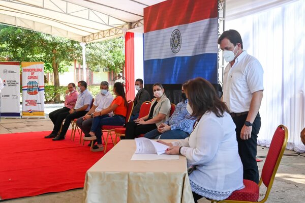 Convenio entre la Secretaria de Deportes y 19 Municipios de Central proyectan construir 55 Plazas Deportivas