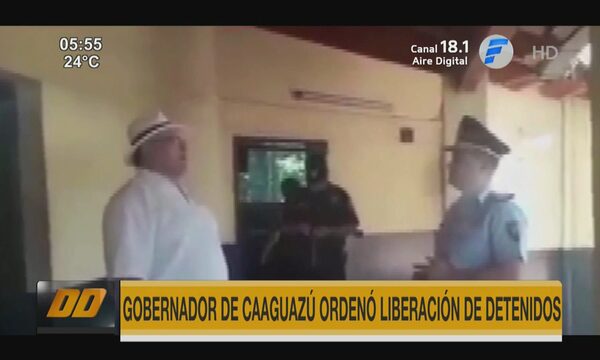 Gobernador de Caaguazú ordenó liberación de detenidos | Telefuturo