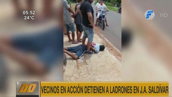 Comisión vecinal atrapó y entregó a la Policía a asaltantes