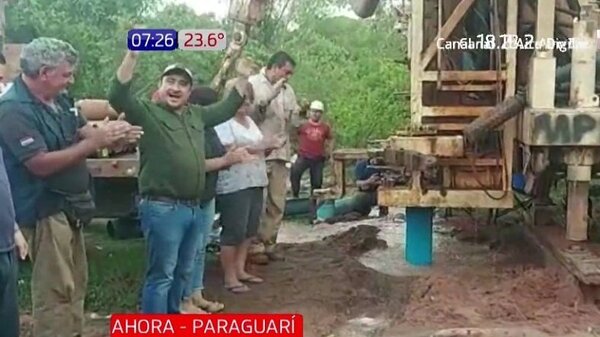 Caapuqueños festejan perforación de pozo de agua | Noticias Paraguay