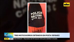 Tres motochorros detenidos en Posta Ybyraro - ABC Noticias - ABC Color