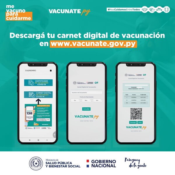 Salud informó que ya se encuentra disponible el carnet digital de vacunación