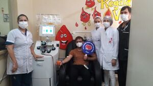 Esperanza para los demás, el HRE celebró a su segundo donante de plaquetas por aféresis