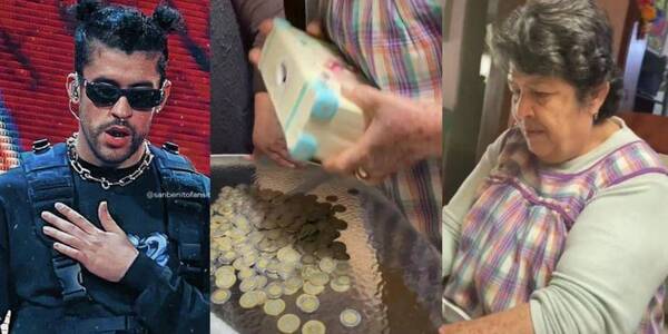 Crónica / [VÍDEO] ¡Aww ternura total! Abuela regala sus ahorros a su nieta para que pueda ver a Bad Bunny