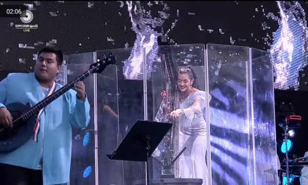 Crónica / [VIDEO] El ¡Arpa de Agua! deslumbró en la Expo Dubái 