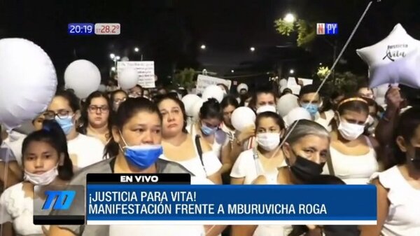 Multitudinaria manifestación en busca de justicia por Vita Aranda | Noticias Paraguay