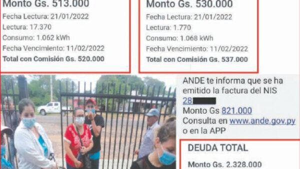 Reclaman que subió de golpe la tarifa de luz
