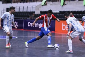 Acaba de terminar el primer tiempo en la final de la Copa América, en Asunción