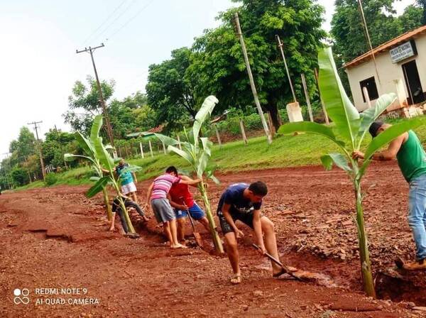 Crónica / Plantaron banana en plena calle para exigir al intendente los arreglos