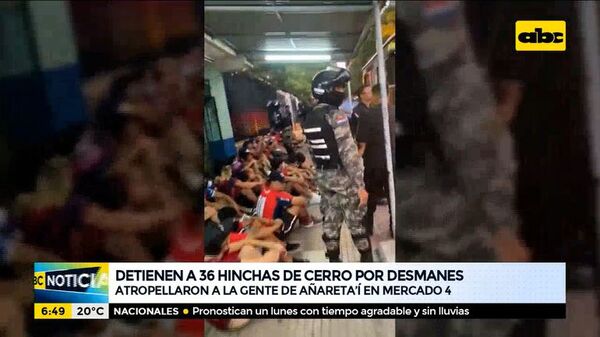 Detienen a 36 hinchas de Cerro por desmanes - ABC Noticias - ABC Color