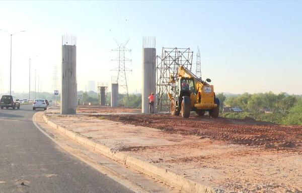 Costanera: media calzada quedó inhabilitada por obras del puente a Chaco'i