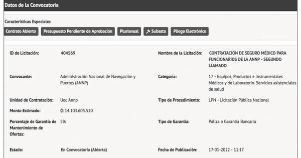 La Nación / Superpoblada de funcionarios, Puertos prevé seguro vip por G. 14.000 millones