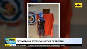 Detuvieron a joven con un motor de freezer - ABC Noticias - ABC Color