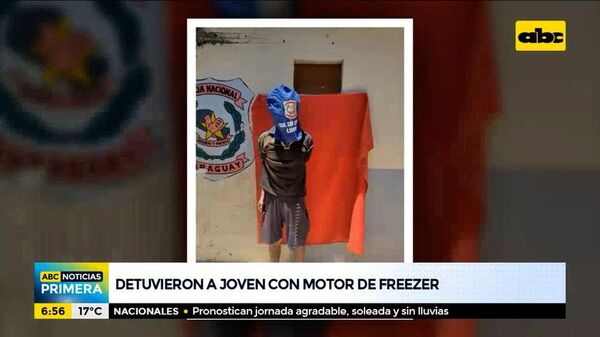 Detuvieron a joven con un motor de freezer - ABC Noticias - ABC Color