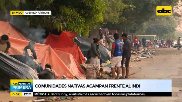 Comunidades nativas acampan frente al INDI - ABC Noticias - ABC Color