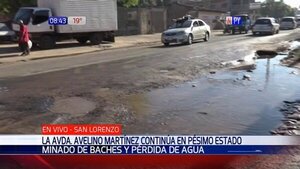 Escandaloso estado de la avenida Avelino Martínez | Noticias Paraguay