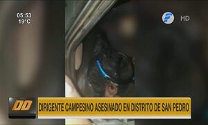 Asesinan a dirigente campesino en San Pedro | Telefuturo