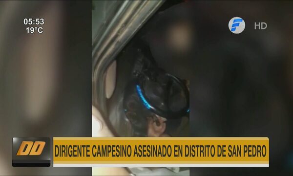 Asesinan a dirigente campesino en San Pedro | Telefuturo
