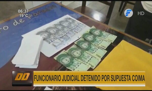 Funcionario judicial detenido por supuesta coima en Asunción | Telefuturo
