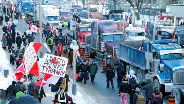 Frontera entre Canadá y EE.UU. cerrada por protestas ante restricciones por coronavirus