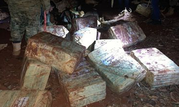 Desentierran 1.300 kilos de marihuana prensada en Zanja Pytã - OviedoPress
