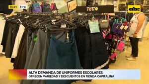 Alta demanda de uniformes escolares en centros comerciales  - ABC Noticias - ABC Color