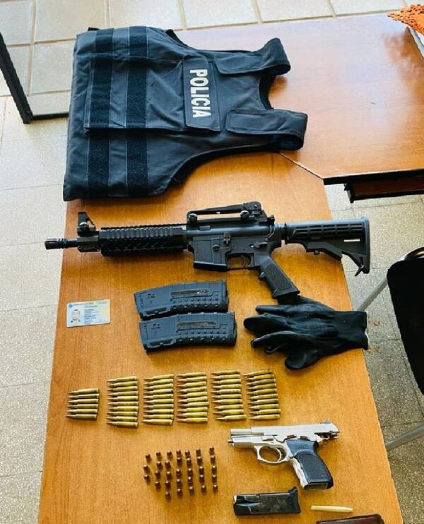 Uruguayo cae con fusil y chalecos antibalas que tenían como destino Asunción