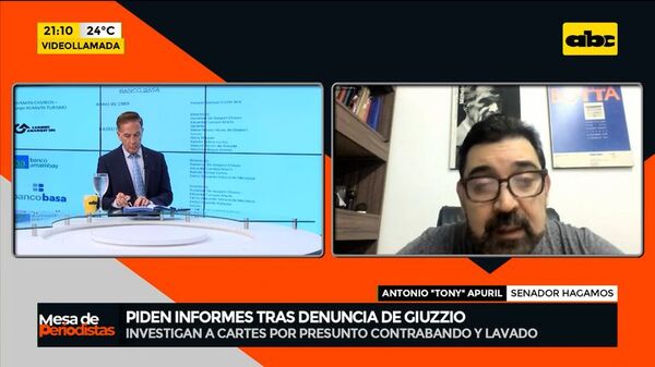 Senadores piden informes tras denuncia de Giuzzio - Mesa de Periodistas - ABC Color