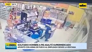 Solitario hombre a pie asaltó supermercado - ABC Noticias - ABC Color