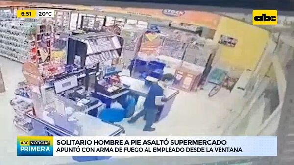 Solitario hombre a pie asaltó supermercado - ABC Noticias - ABC Color