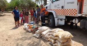 SEN brinda asistencia a comunidades ribereñas del Chaco ante desborde del río