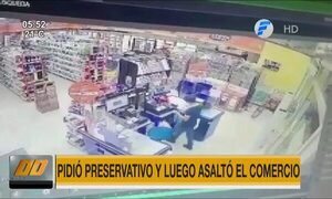 Pidió preservativo y luego asaltó el comercio | Telefuturo