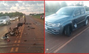 Motociclista quiso adelantarse a un vehículo, chocó por otro y murió
