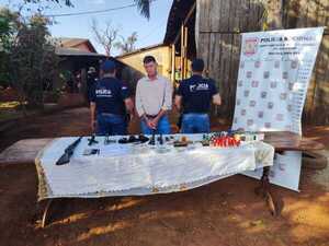 Fugitivo brasileño fue detenido con un arsenal en Santa Rita