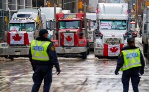 Protestas contra restricciones sanitarias bloquean paso Canadá-EE.UU. - Mundo - ABC Color