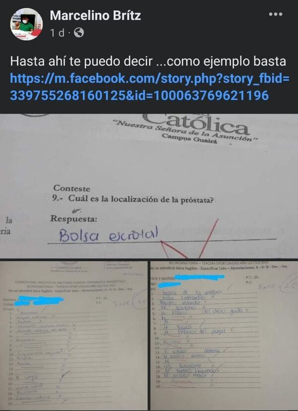 Quieren ser médicos pero se aplazaron y pretendían rajar al docente - Nacionales - ABC Color