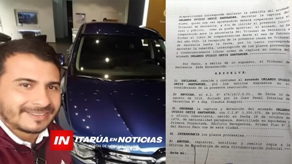 CASO ESTAFA AMOROSA: EL “DON JUAN” ENCARNACENO CON ORDEN DE CAPTURA - Itapúa Noticias