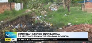 Basural se incendió en zona de la Costanera Norte - Nacionales - ABC Color