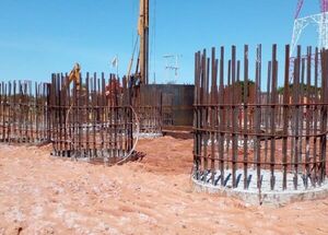 Puente Héroes del Chaco: Se completa base para pila principal de la Costanera Norte