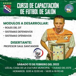 Realizarán curso de capacitación en fútbol de salón