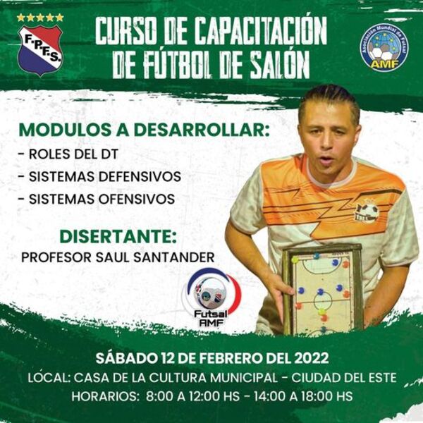 Realizarán curso de capacitación en fútbol de salón