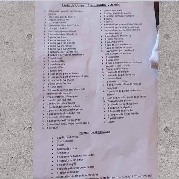 Crónica / Preparen el té de Tilo que ya apareció la lista de útiles