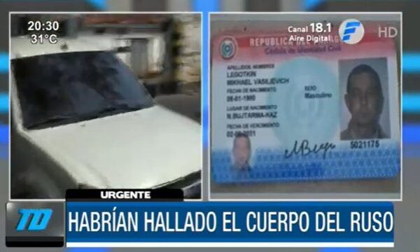 Hallan cadáver en Ypané, sería el cuerpo del ruso desaparecido | Telefuturo