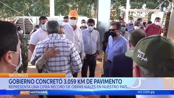 GOBIERNO CONCRETA 3.059 KM DE PAVIMENTO