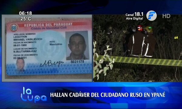 Hallan el cadáver del ciudadano ruso en Ypané | Telefuturo