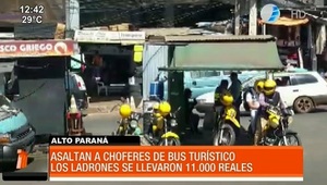 Delincuentes asaltan bus de turismo en Alto Paraná