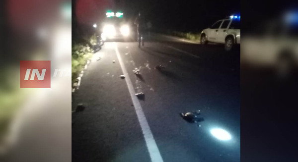 ATROPELLARON Y MATARON A UN MOTOCICLISTA Y DEJARON ABANDONADO EN LA RUTA - Itapúa Noticias